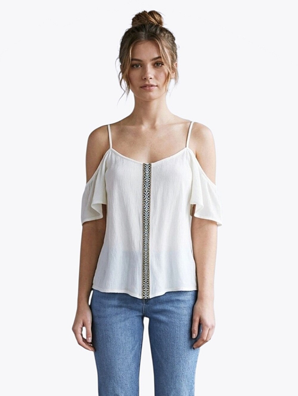 2/ $35- One Clothing L.A- Drop shoulder loose Boho top- M